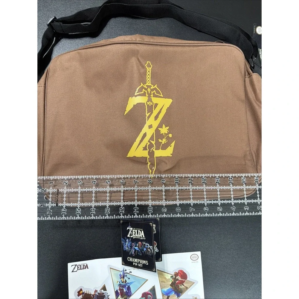 The Legend of Zelda Breath of the Wild Messenger Bag Stickers & Pin Set